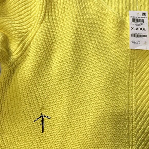 Style & Co Cotton V-Neck Tunic Sweater,Sunray-XLarge,NWT - Picture 3 of 6